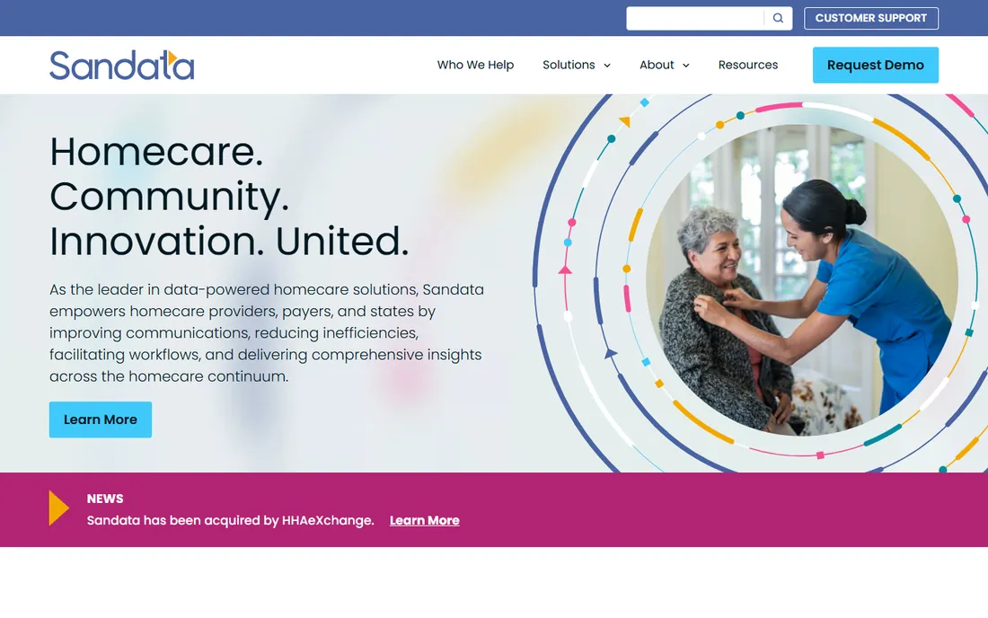 Sandata homepage