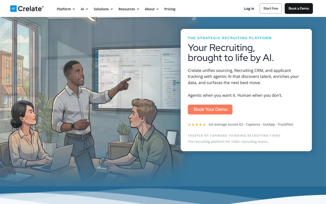 Crelate homepage