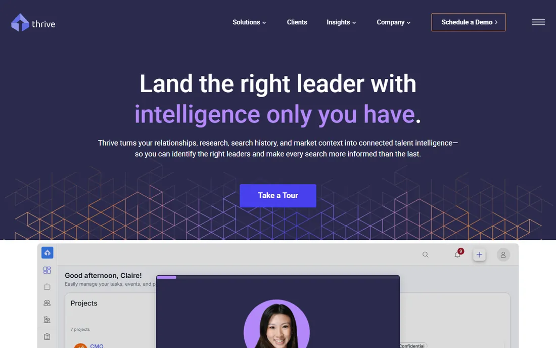 Thrive TRM homepage