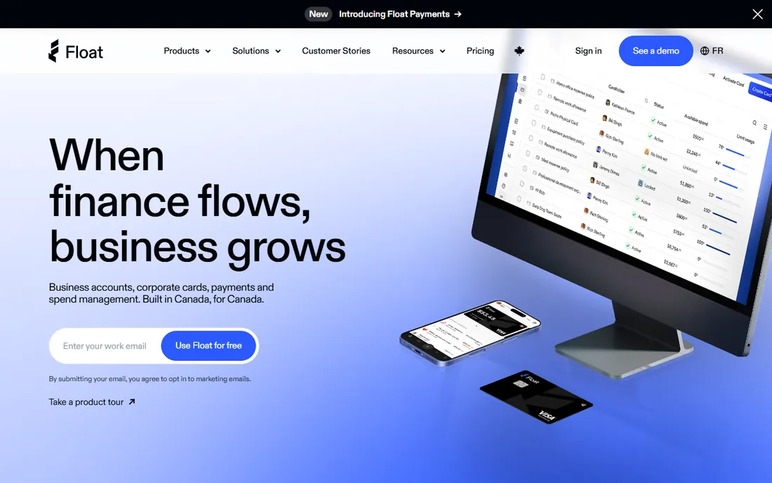 Float homepage