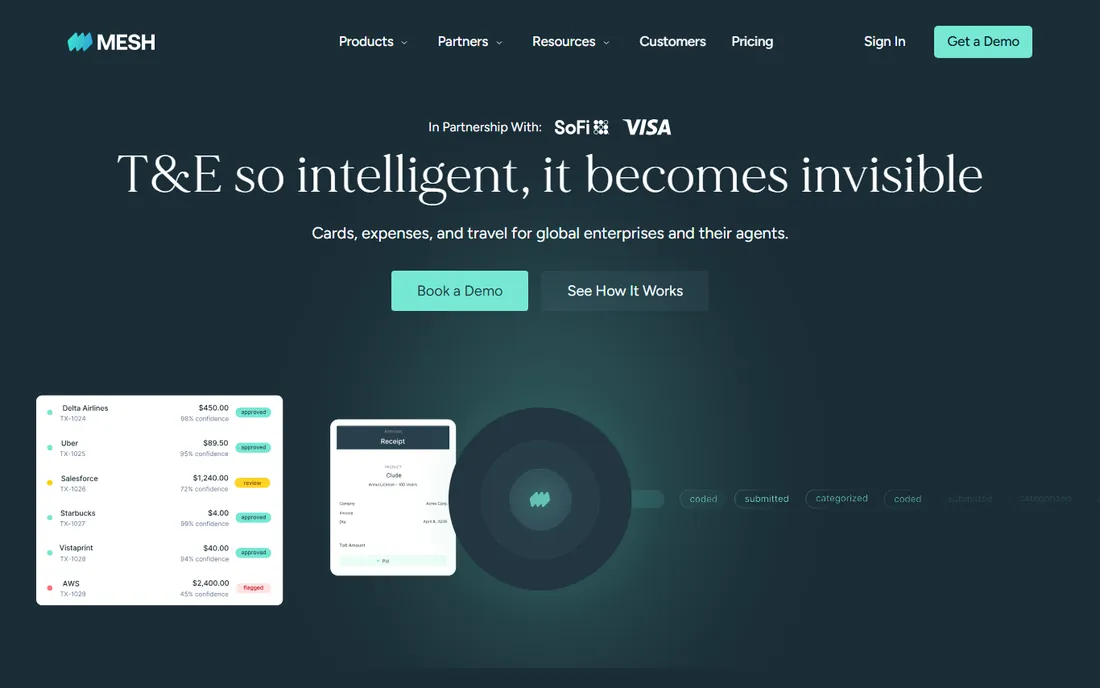 Mesh Payments homepage
