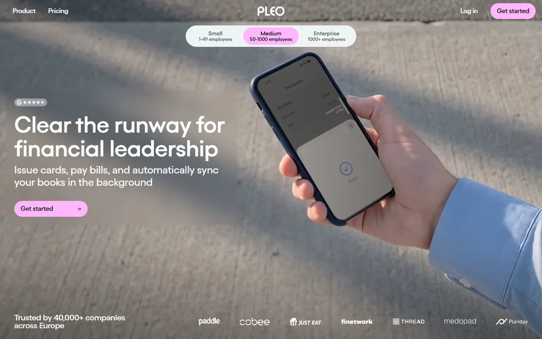 Pleo homepage