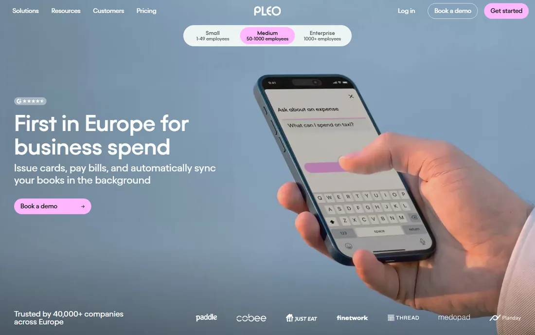 Pleo homepage