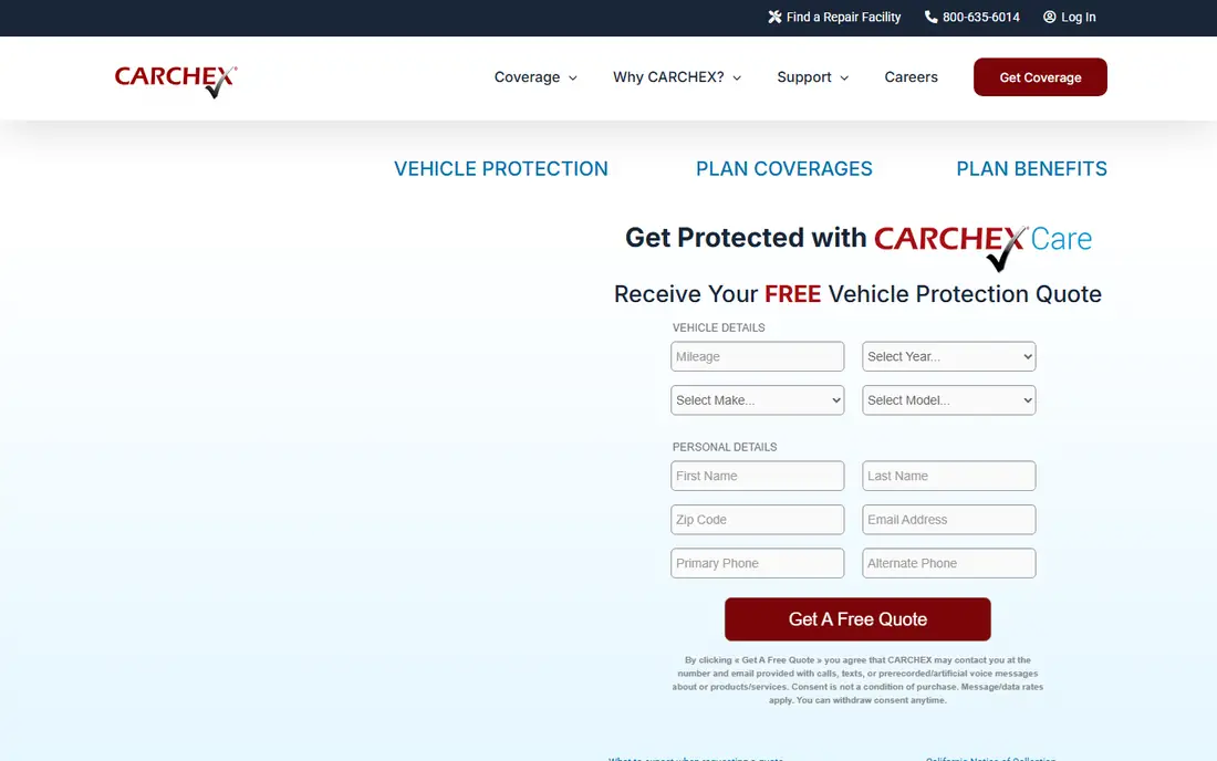 CARCHEX homepage