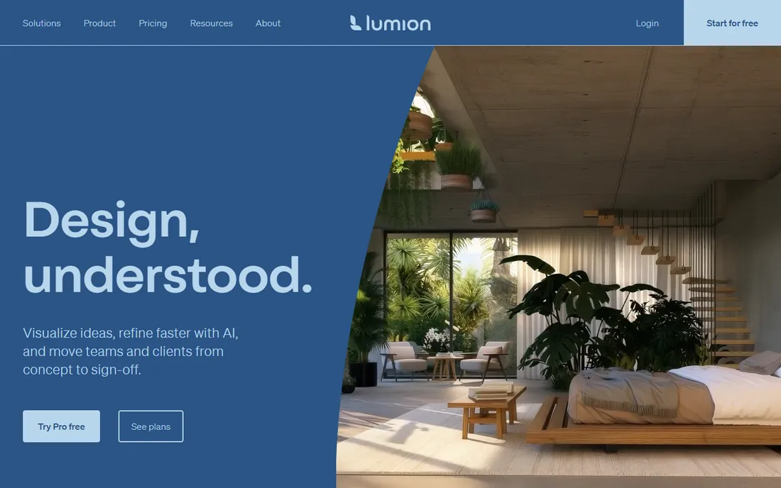 Lumion homepage