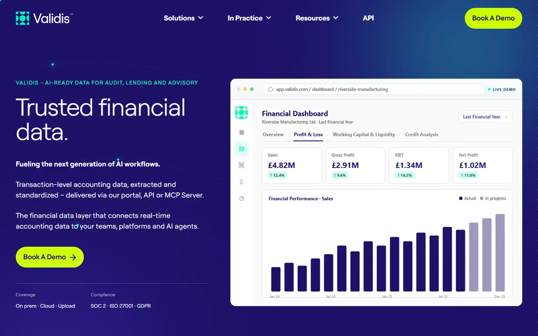 Validis homepage