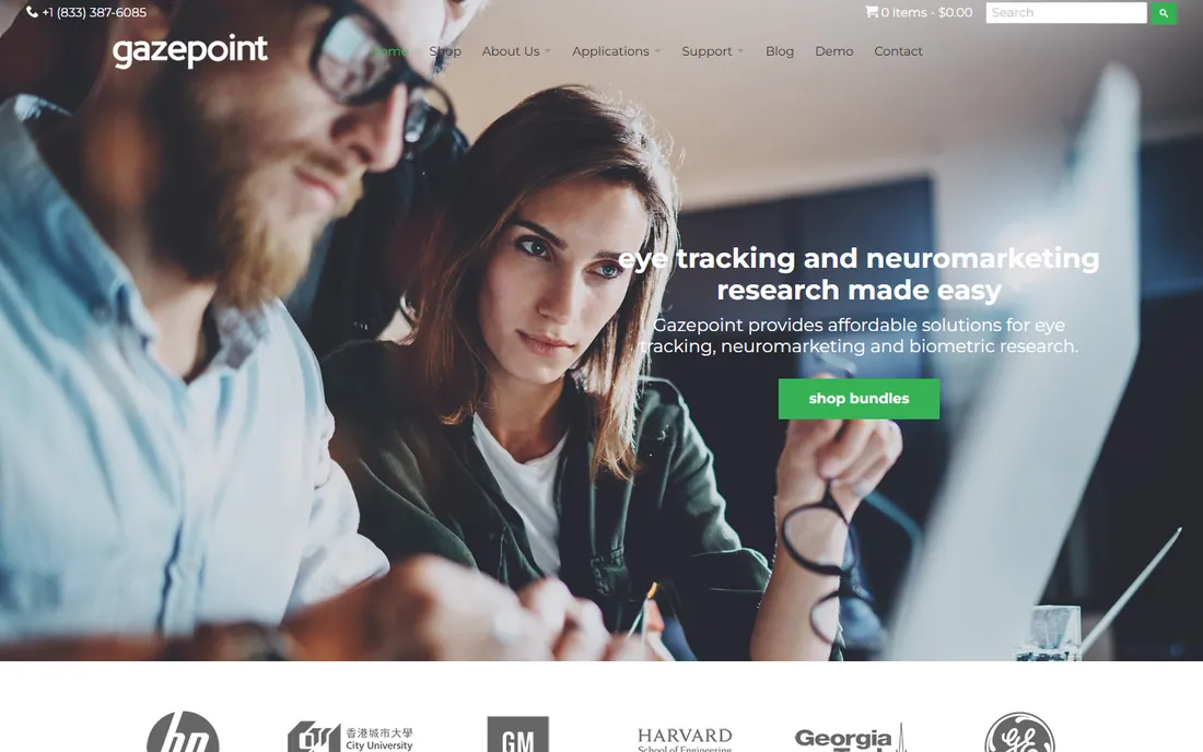 Gazepoint homepage