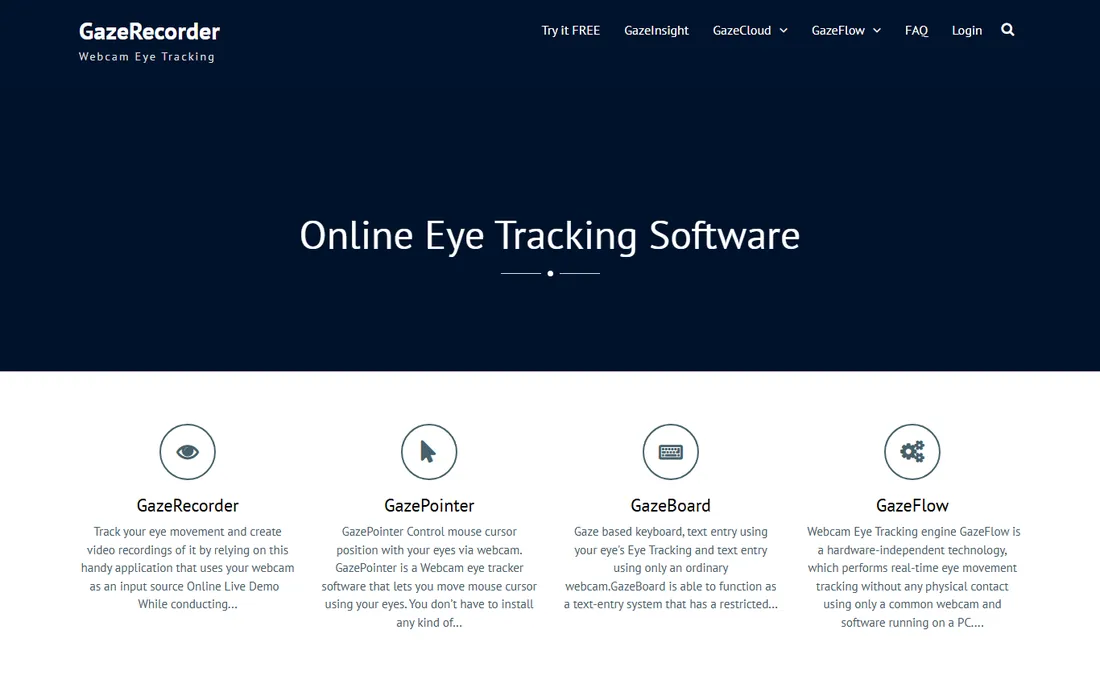 GazeRecorder homepage