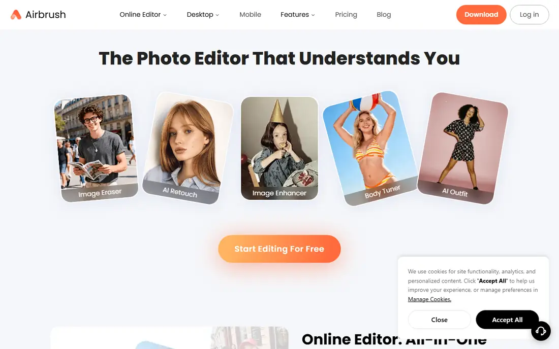 AirBrush homepage