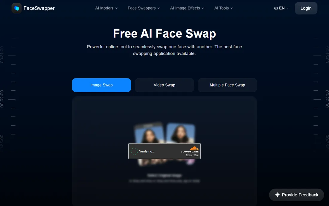 FaceSwapper homepage