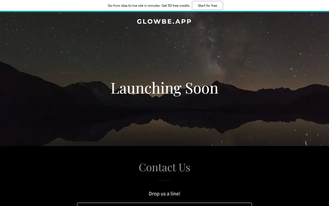 Glowbe homepage