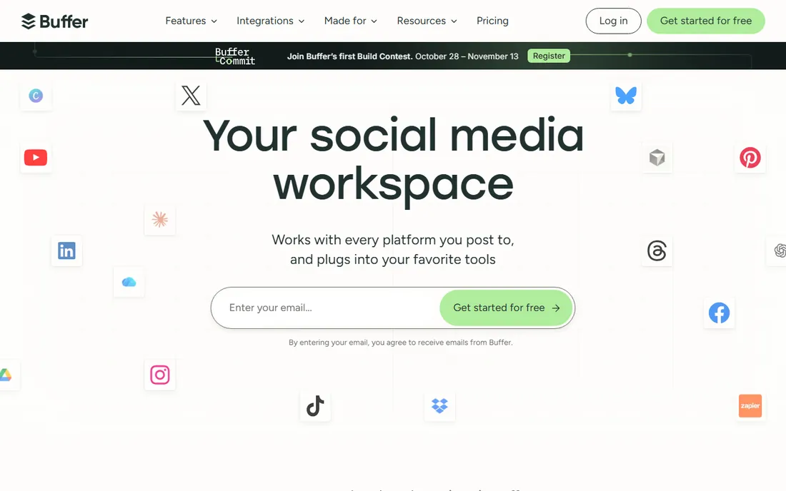 Buffer homepage