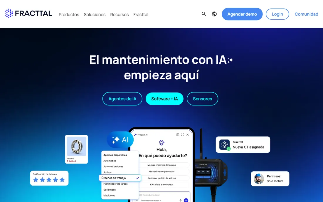 Fracttal One homepage