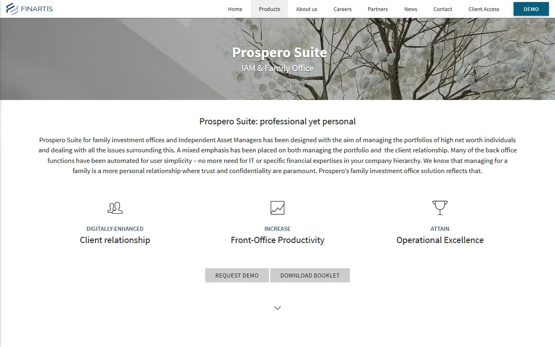 FINARTIS (Prospero) homepage