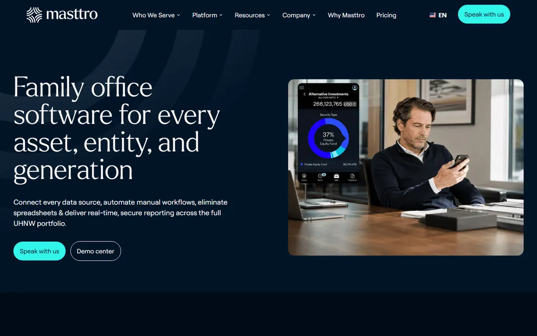 Masttro homepage