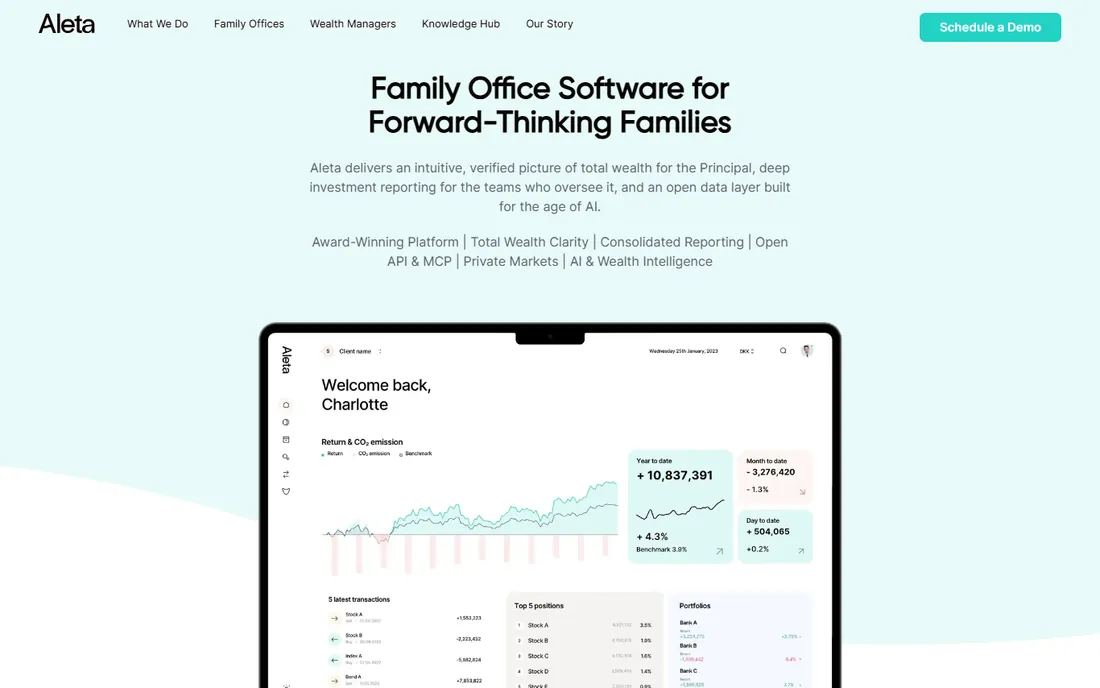 Aleta homepage