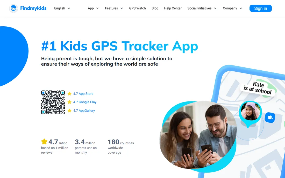 Findmykids homepage