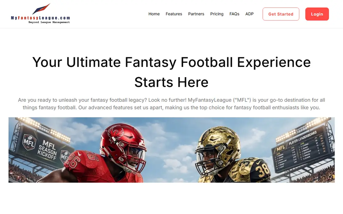 MyFantasyLeague homepage