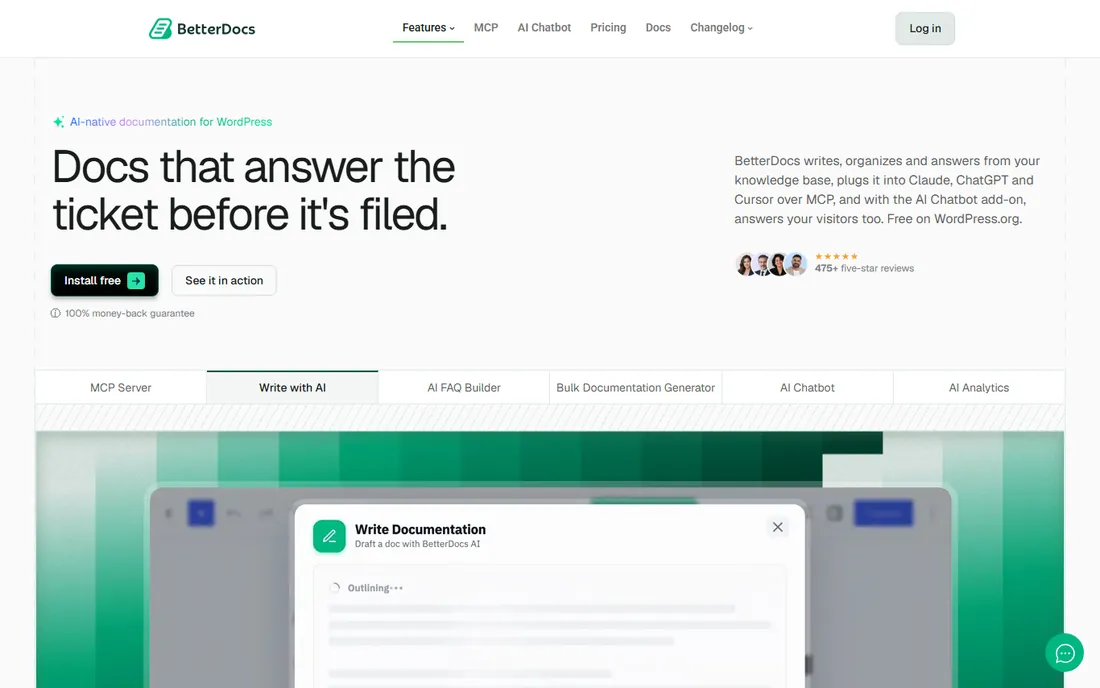 BetterDocs homepage