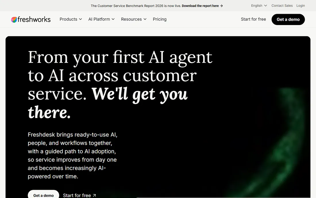 Freshdesk homepage