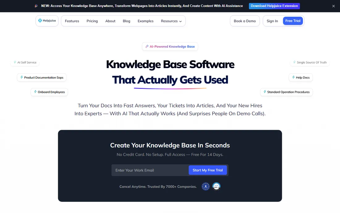 Helpjuice homepage