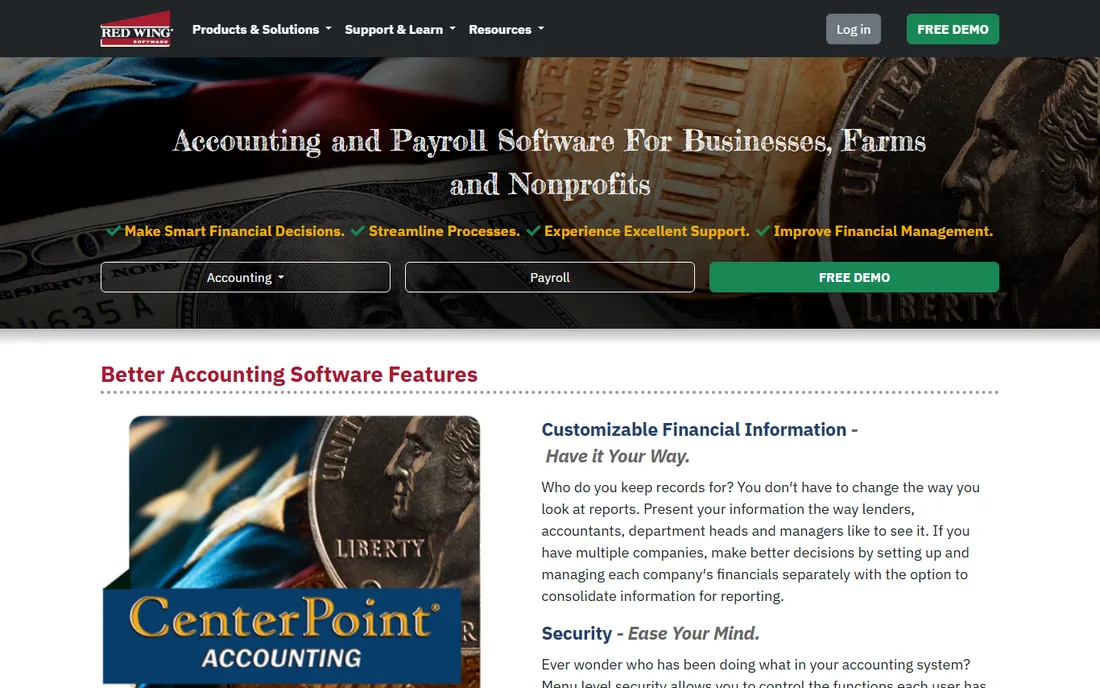 CenterPoint Accounting for Agriculture homepage