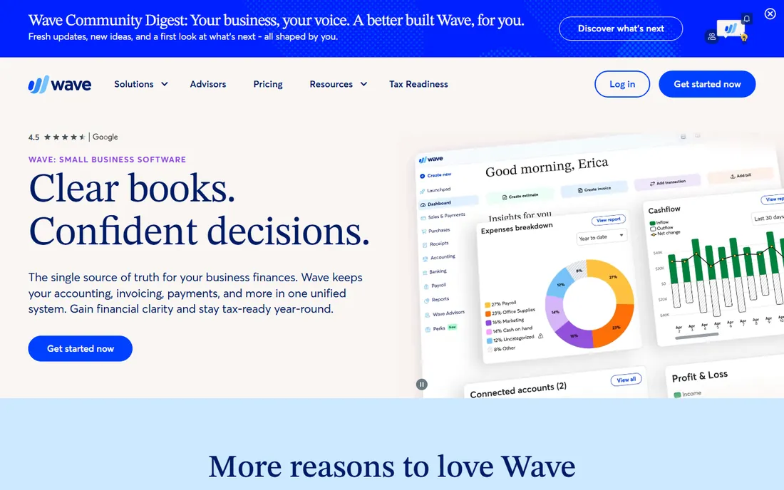 Wave homepage