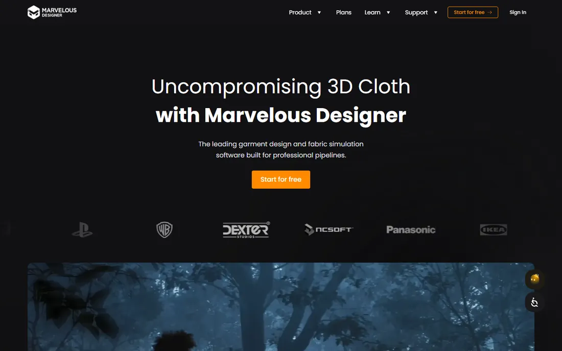 Marvelous Designer homepage
