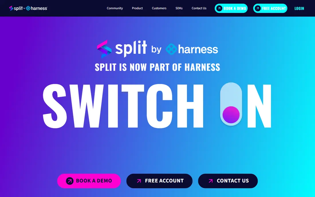 Split by Harness homepage