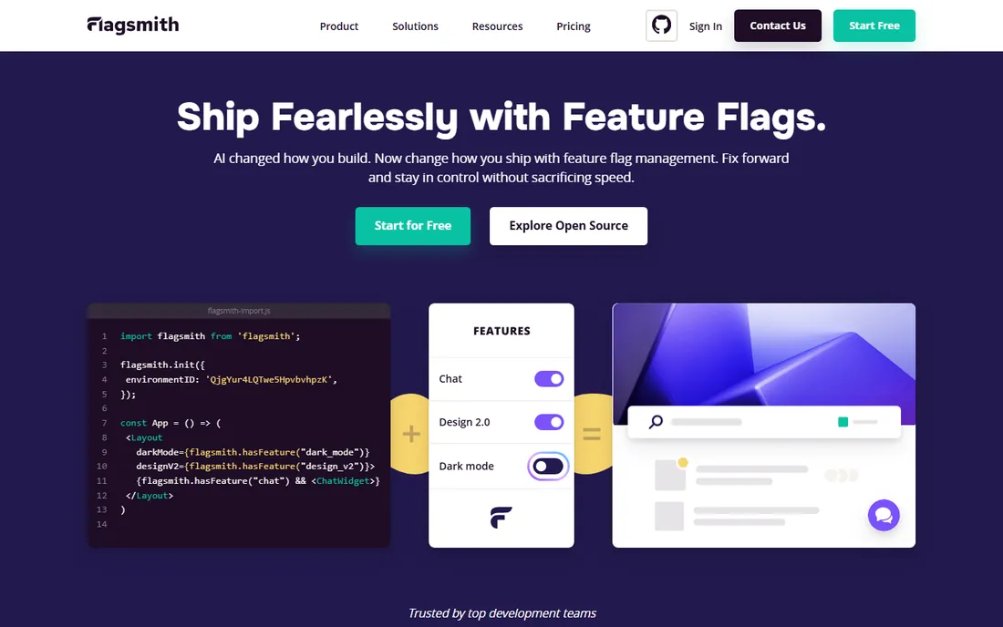 Flagsmith homepage