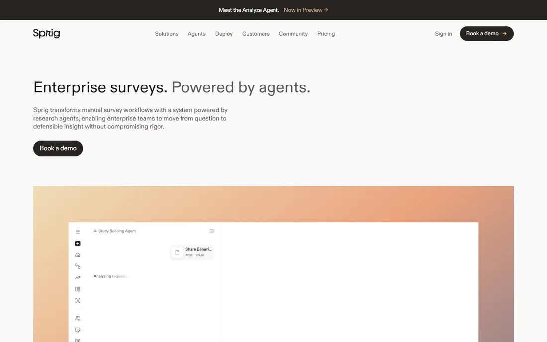 Sprig homepage