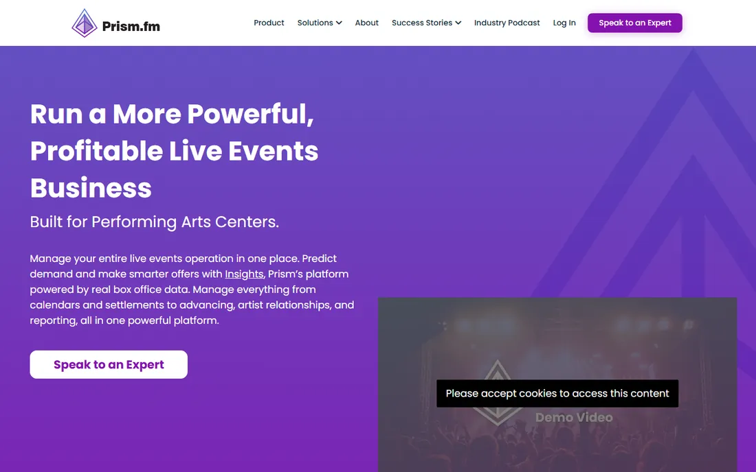 Prism.fm homepage