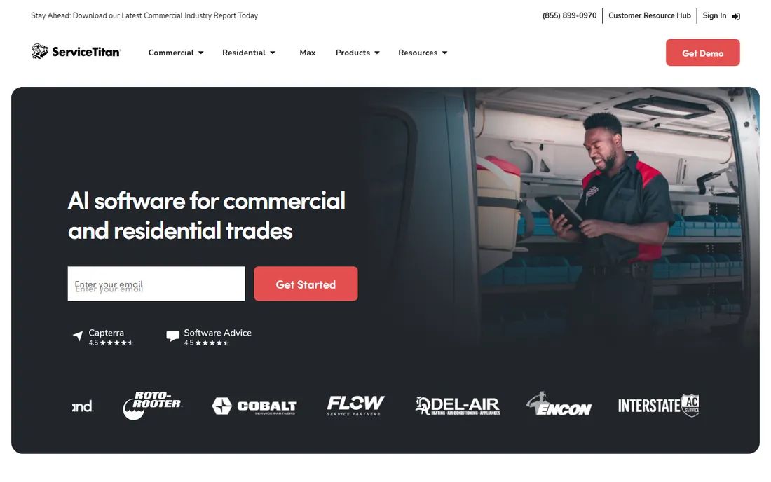 ServiceTitan homepage