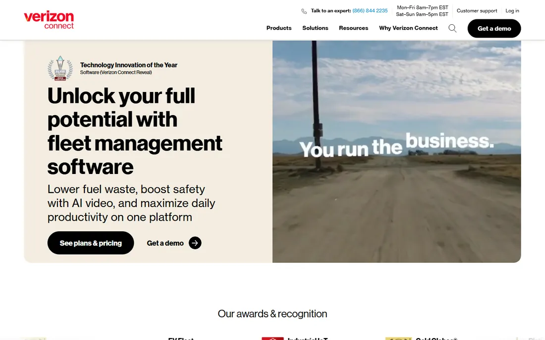 Verizon Connect homepage