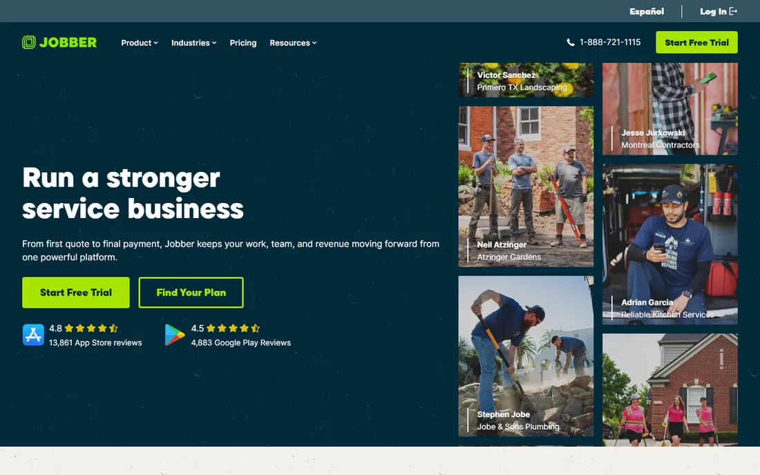 Jobber homepage