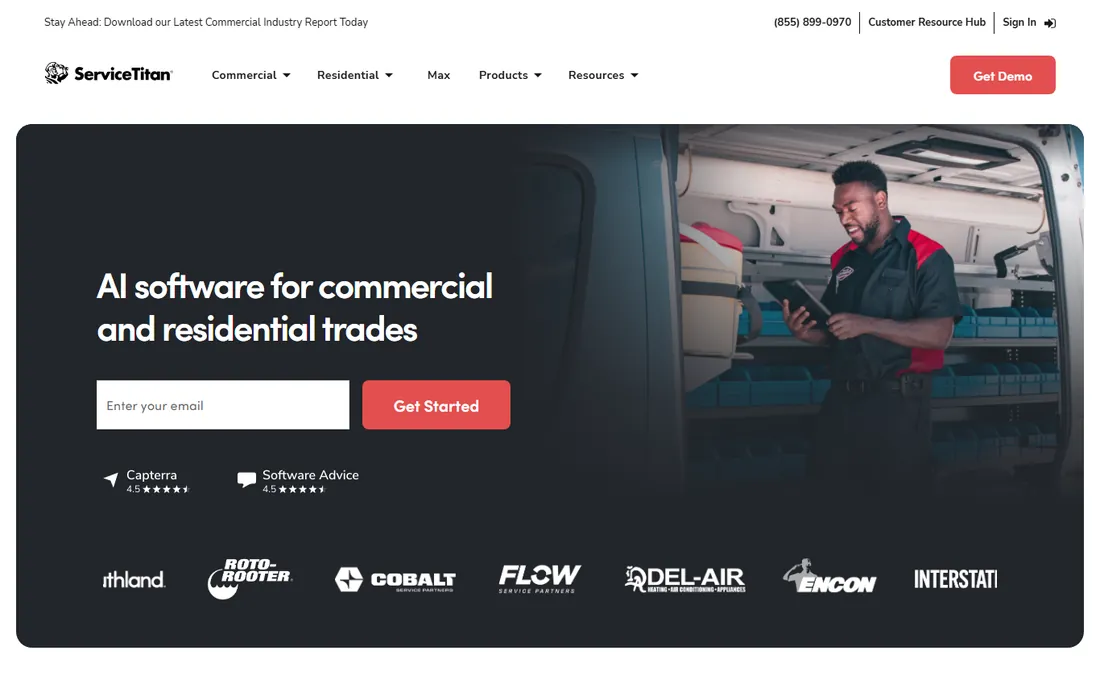 ServiceTitan homepage