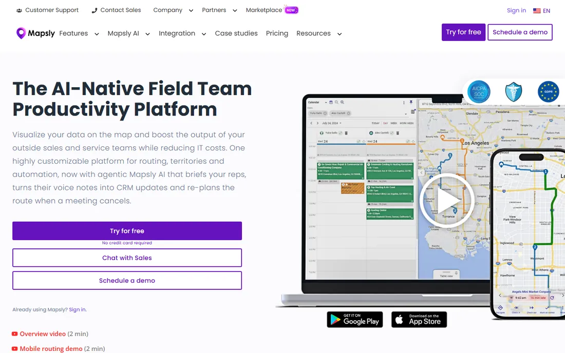 Mapsly homepage