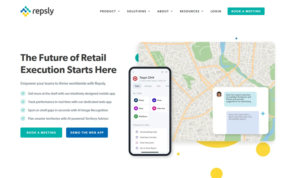 Repsly homepage