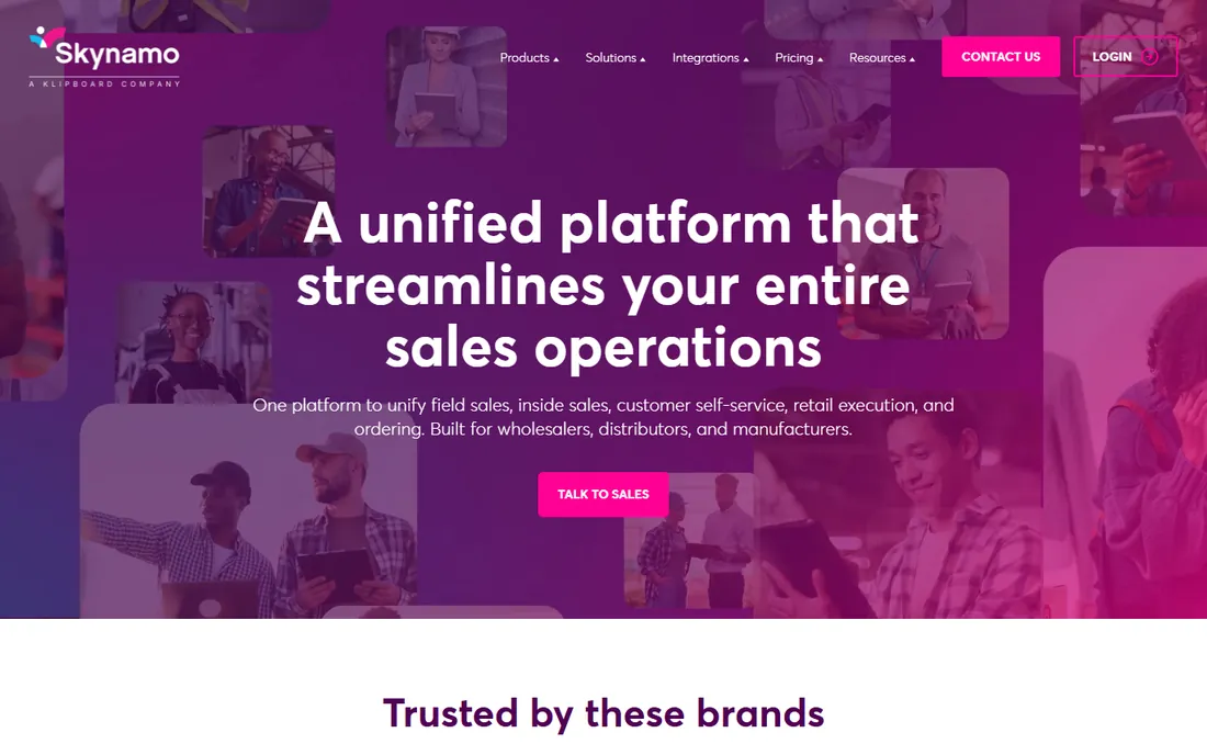 Skynamo homepage