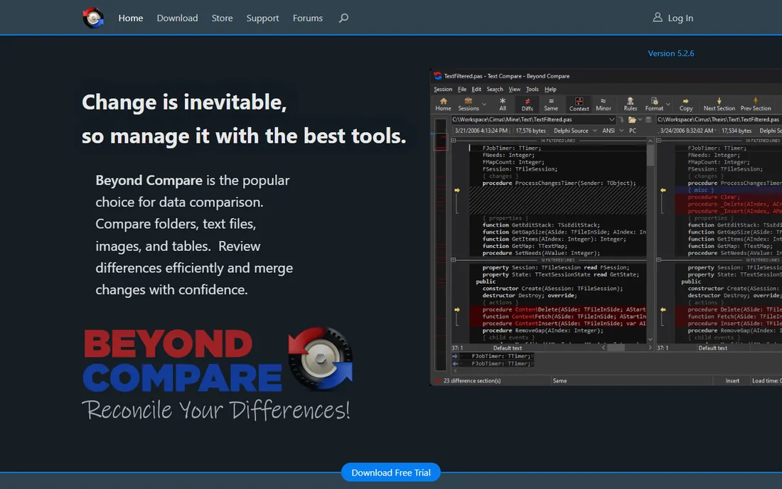 Beyond Compare homepage