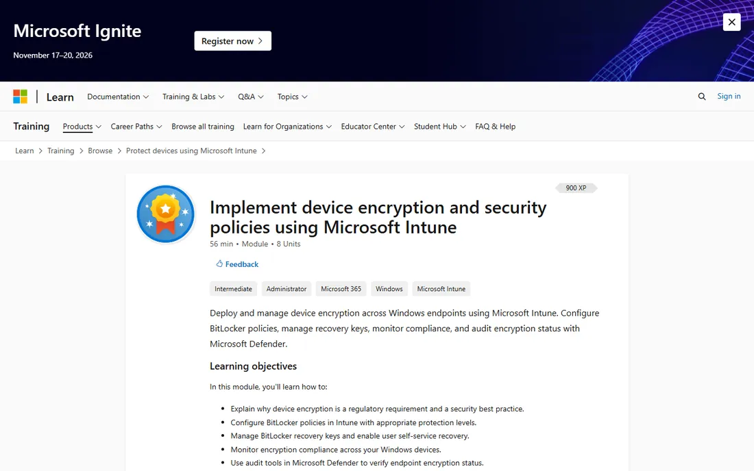 BitLocker homepage
