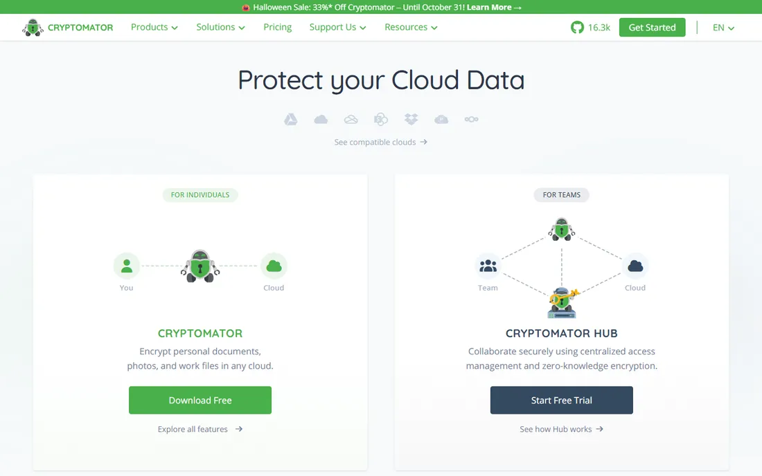 Cryptomator homepage