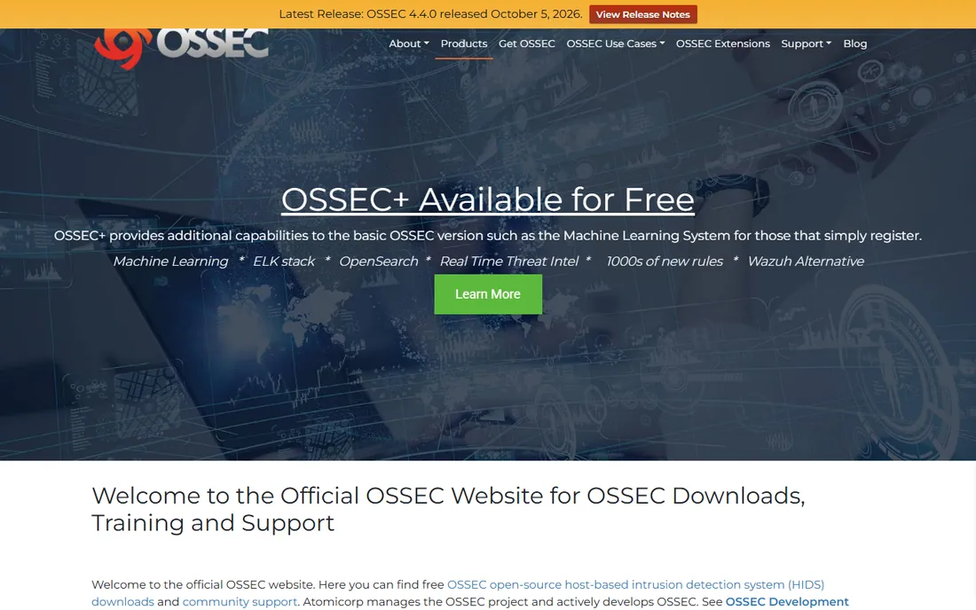 OSSEC homepage