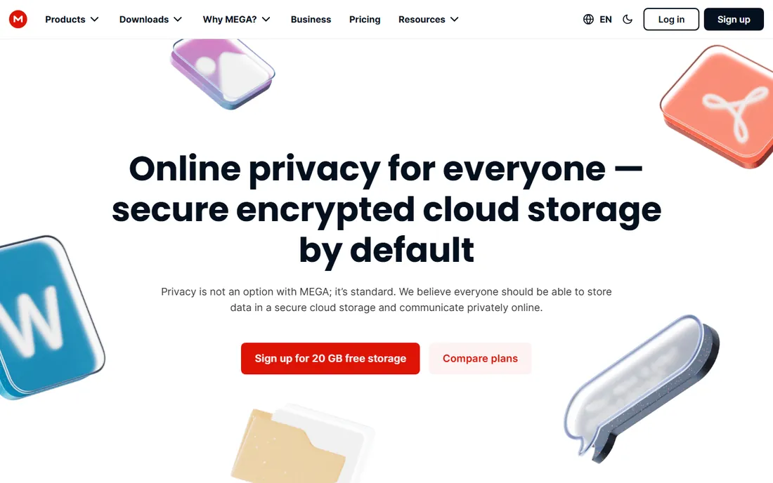 MEGA homepage