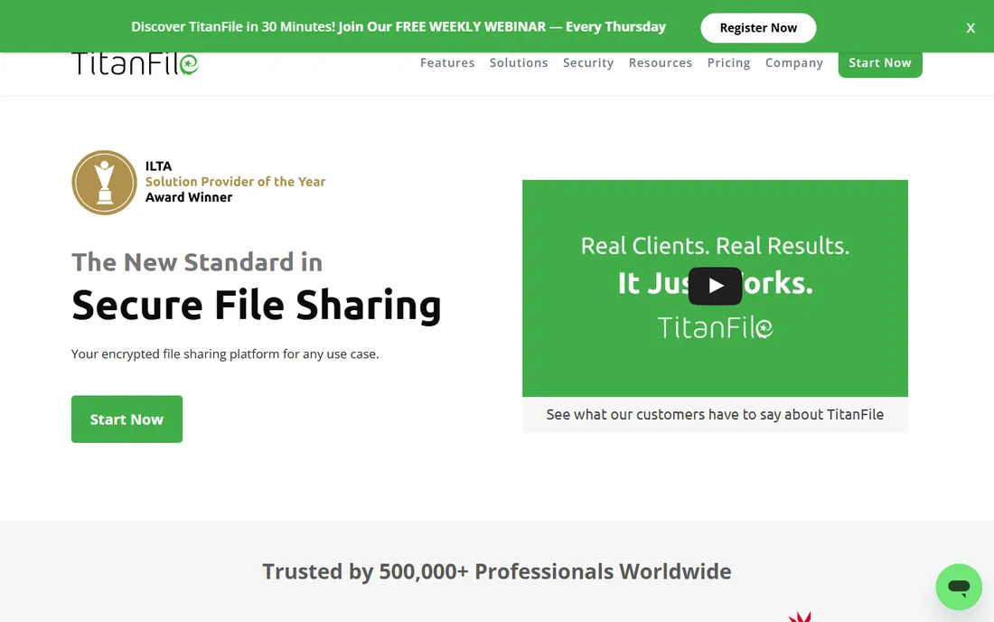 TitanFile homepage