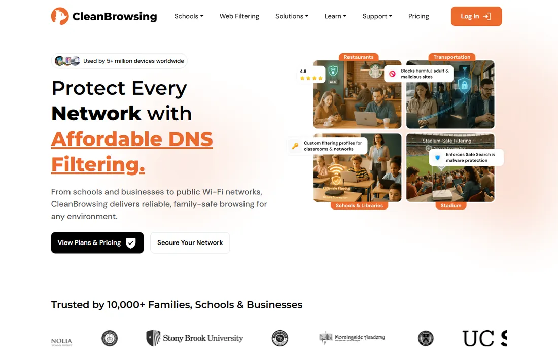 CleanBrowsing homepage