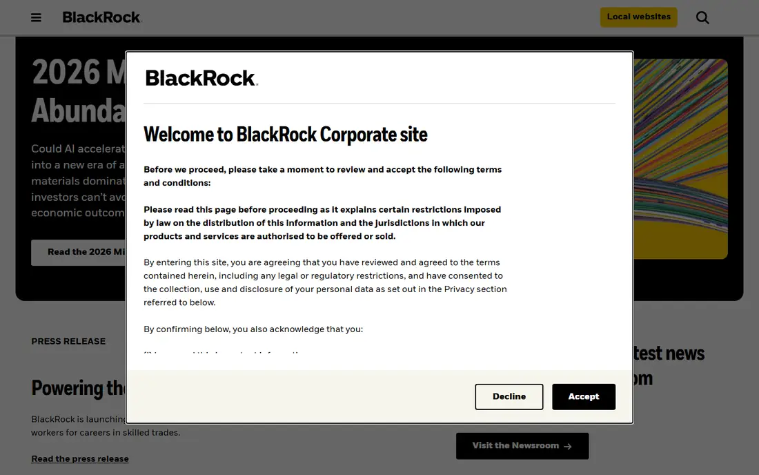 BlackRock homepage