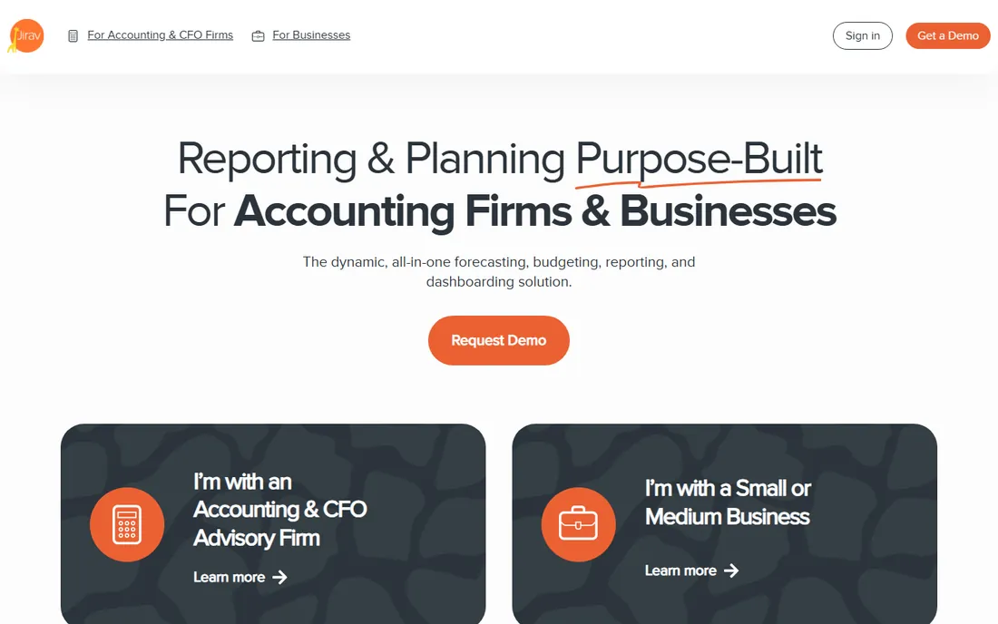 Jirav homepage
