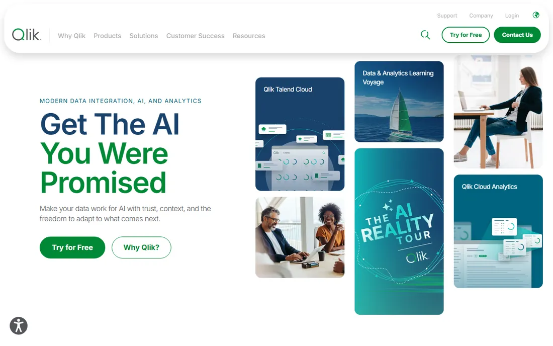 Qlik Sense homepage