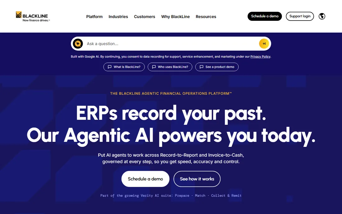 BlackLine homepage